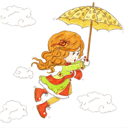 Umbrella in the clouds (зонт в облаках)