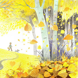 Желтые стихи. Иллюстрация к книге Ю. Солодкина "В гостях у радуги"