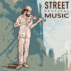 Уличный музыкант - скрипка