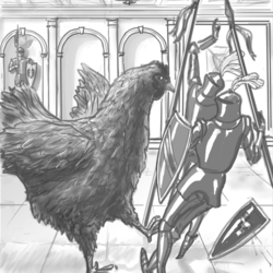 Иллюстрация к сказке:"Черная курица"
