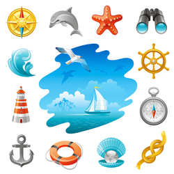Набор иконок Морские путешествия