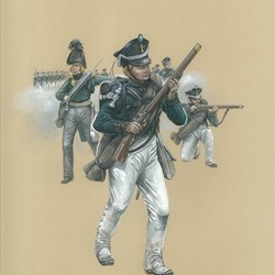 Нижний чин 19-го егерского полка, Россия 1812-1815г.