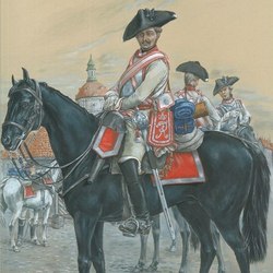 Рядовой кирасирского полка Гард дю Кор, 1756г. Пруссия