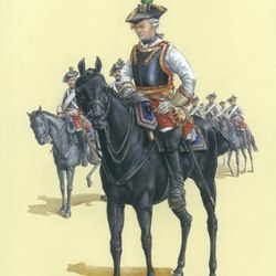 Офицер кирасирского полка Зеер №12 1741г. Австрия