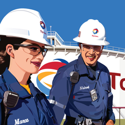 Иллюстрация для французского нефтяного концерна Total
