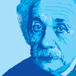 Портрет Альберта Эйнштейна для годового отчета ФРИИ