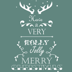 Merry X-mas lettering card