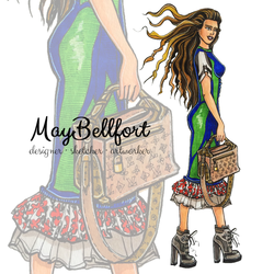 Модная иллюстрация маркерами May Bellfort