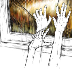руки у окна