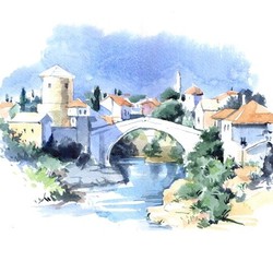 старый мост в Боснии и Герцеговине. 