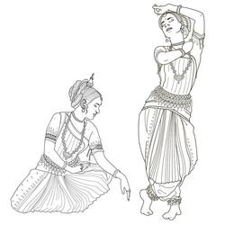 иллюстрация к  порталу на тему "классические танцы индии. стиль одисси"