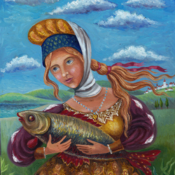 Девушка с рыбой.