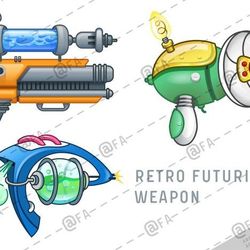 Retro futuristic weapon