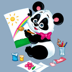 Панда художник
