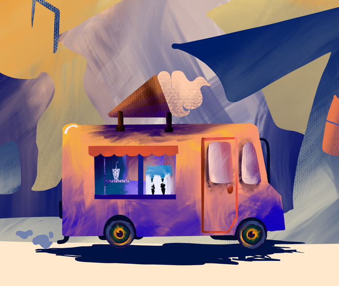 Фургон с мороженным в постапокалипсе 