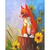 Картина маслом Рыжий кот и цветы холст