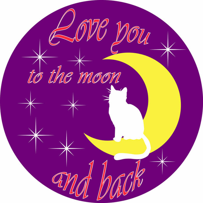 Иллюстрация, принт "Я тебя люблю до Луны и обратно"