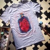 футболка с ручной росписью - Сердце