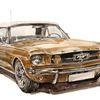 принт формата а3 Ford Mustang 1965