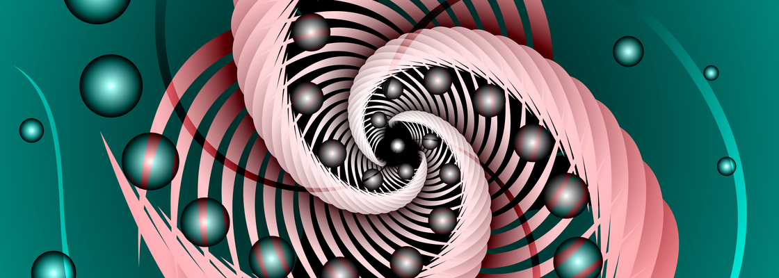 Main %d0%a0ink spiral with transparent balls and antennas