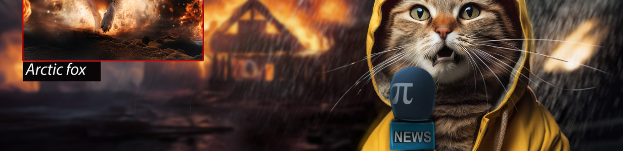 Main sprut2005 tabby cat in a yellow hood in a raincoat with a micro