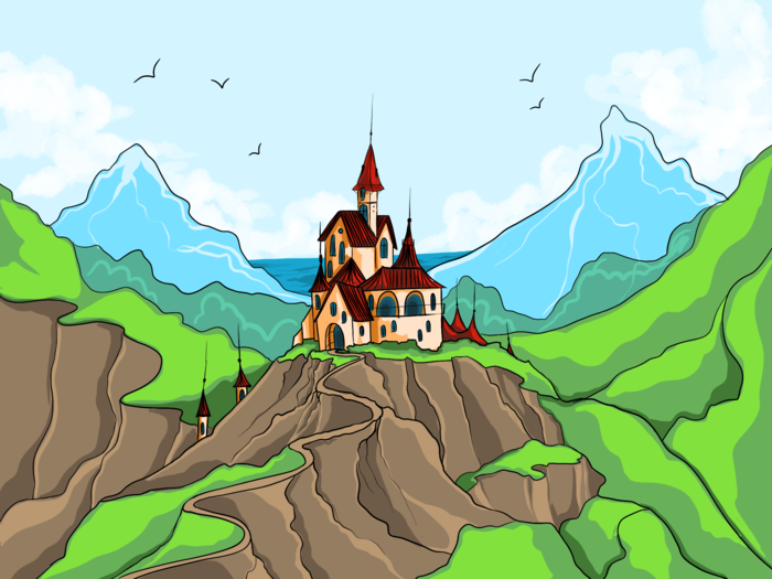 Иллюстрация Замок в долине