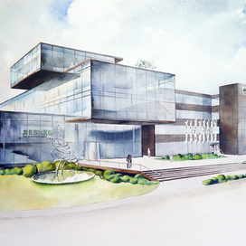 Отрисовка проекта здания, автор проекта Seelig und Partner