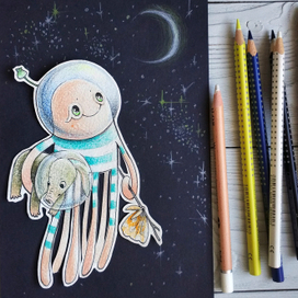 Осьминог Оливия и ее друг оливковый трубкозуб