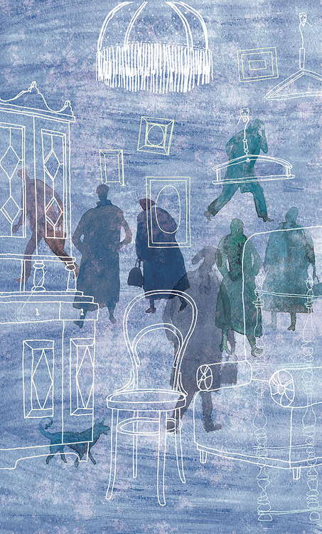 "Та комната, в которой нет тебя". Иллюстрации к сборнику стихов "Лента времени" Б. Шапиро-Тулина.