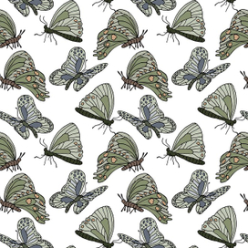 Бесшовная текстура "Бабочки"