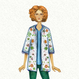 Девушка узор