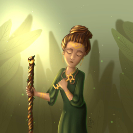 Дева с волшебным посохом,которая хранит ключ от тайной двери