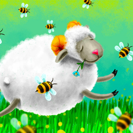 Барашек с пчелами