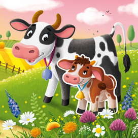 "Мамы и малыши" Книжка-сортер с героями на ленточках