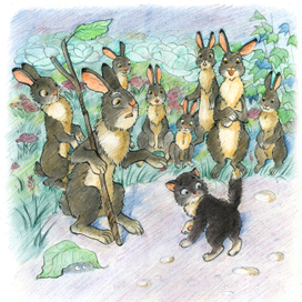 Уши маленькие, а хвост длинный. Ты - бельчонок.