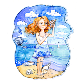 девочка и море