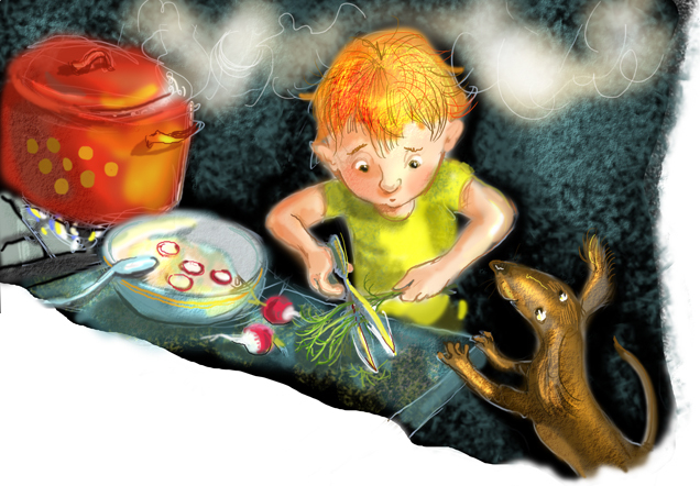 Анди готовит