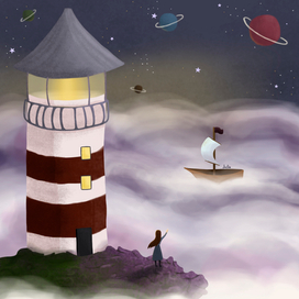 Сloud lighthouse, Облачный маяк