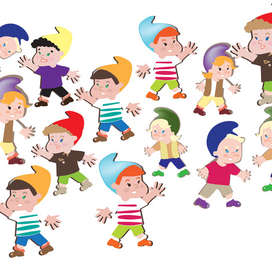 Гномы. Иллюстрация для детского пособия