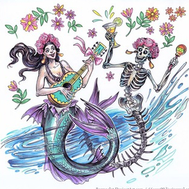 Русалки с артмарафона Мермей 2023.