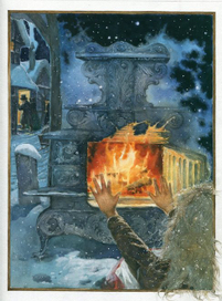 полоса к сказке " Девочка со спичками "