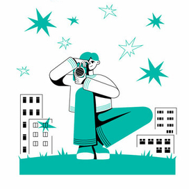 Vector illustrations. Green