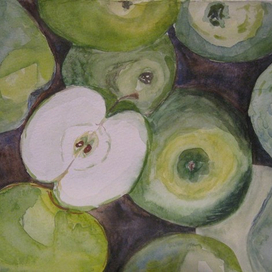 зеленые яблоки