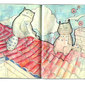 коты на крыше
