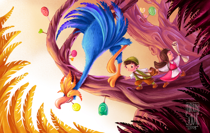 Иллюстрация для арт-книги Ганзель и Гретел