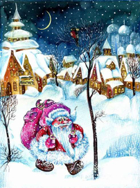 Дед мороз. Открытка.