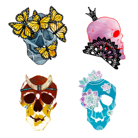 Наклейки с черепами