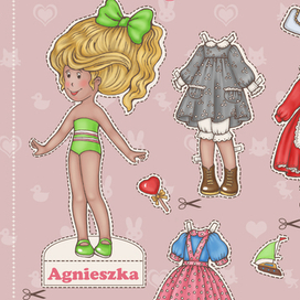Бумажная кукла Agnieszka