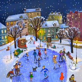 Зима. Каток