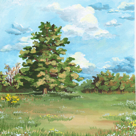 Этюд "Поселок"